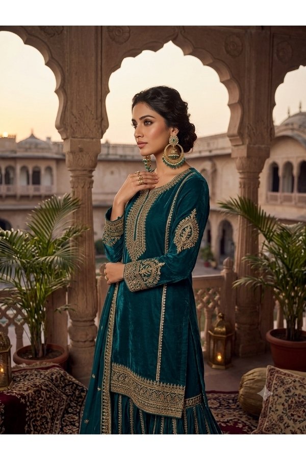 Emerald green kundan jhumka hoop earrings for women online shopping at Melegant by LC Indirapuram Ghaziabad